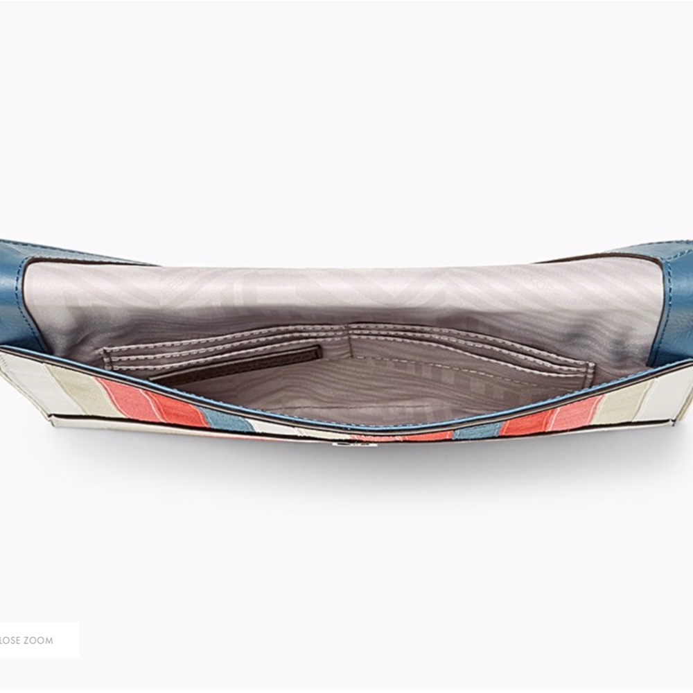 NWT Rebecca Minkoff Leo Clutch Stripe Chevron Bag - Picture 3 of 3